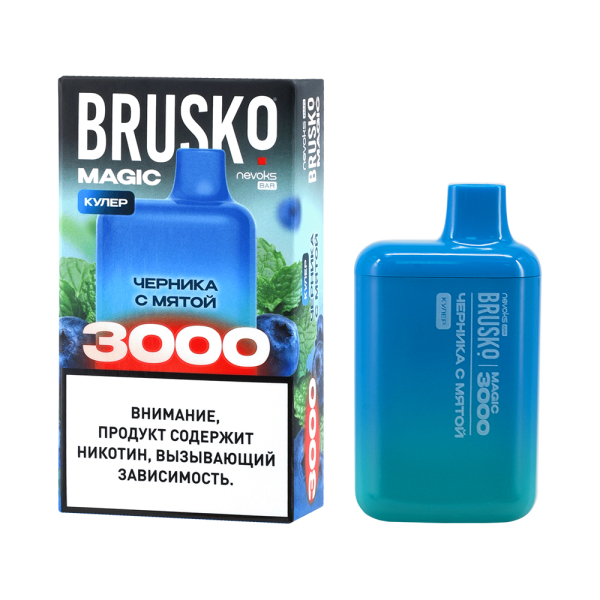 Электронка Brusko Magic Черника С Мятой (3000 Затяжек) в Екатеринбурге