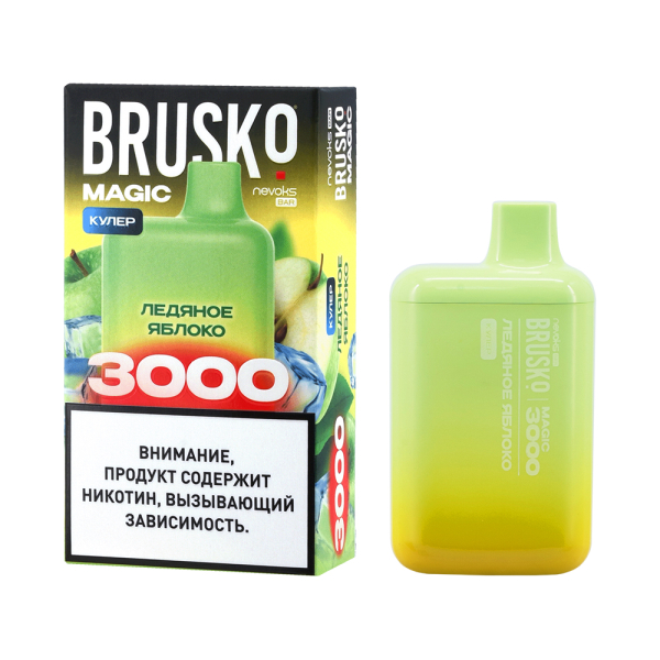 Электронка Brusko Magic Ледяное Яблоко (3000 Затяжек) в Екатеринбурге
