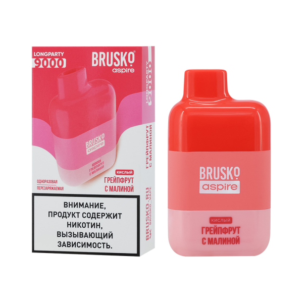 Электронка Brusko Longparty Грейпфрут И Малина (9000 Затяжек) в Екатеринбурге