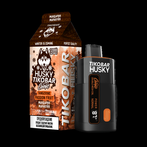 Электронка Tikobar Husky Сибирь Мандарин Маракуйя 12000 Затяжек в Екатеринбурге
