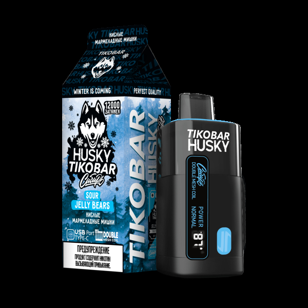 Электронка Tikobar Husky Сибирь Кислые Мармеладные Мишки 12000 Затяжек в Екатеринбурге