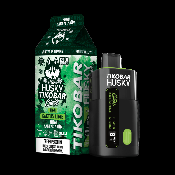 Электронка Tikobar Husky Сибирь Киви Кактус Лайм 12000 Затяжек в Екатеринбурге