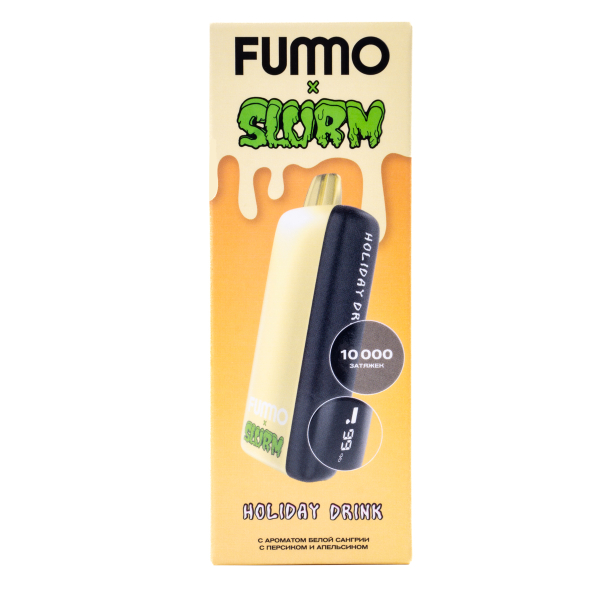 Электронка Fummo Indic Slurm Белая Сангрия С Персиком И Апельсином (10 000 Затяжек) в Екатеринбурге