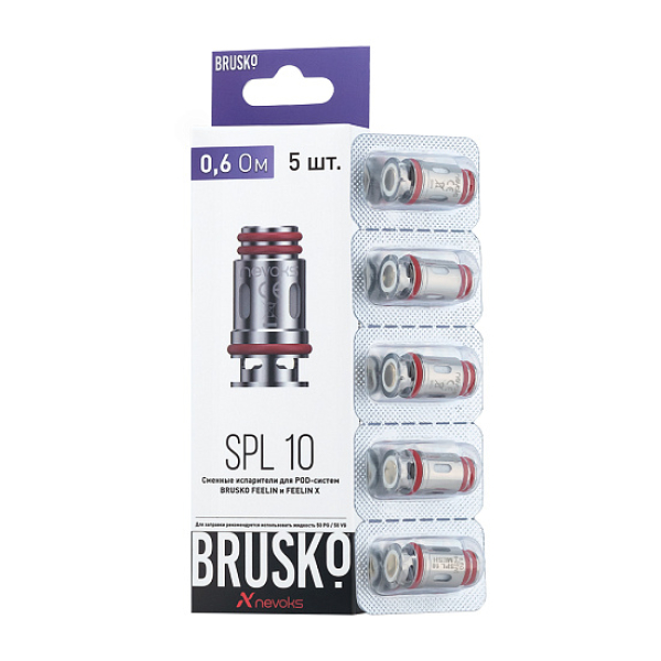 Испаритель Brusko Feelin Spl-10, 0.6 Ом, Упак. 5 Шт в Екатеринбурге