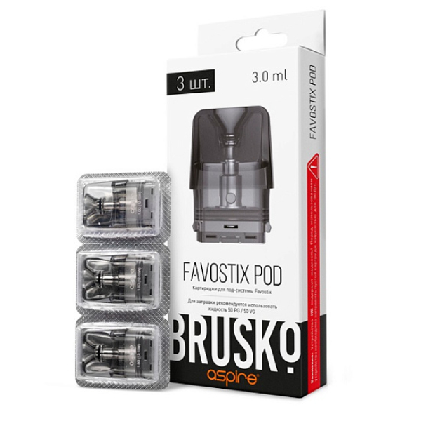 Сменный Картридж Brusko Favostix 0.6 Ом, Упак. 3 Шт в Екатеринбурге