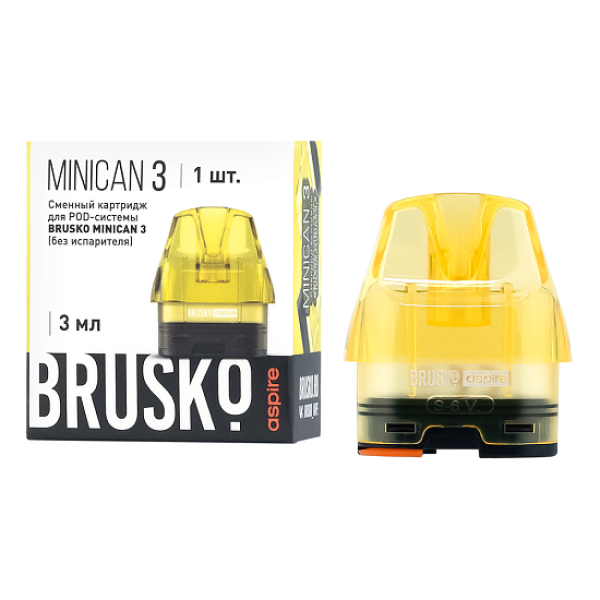 Сменный Картридж Brusko Minican 3, (Жёлтый), 3 Мл, Упак. 1 Шт в Екатеринбурге