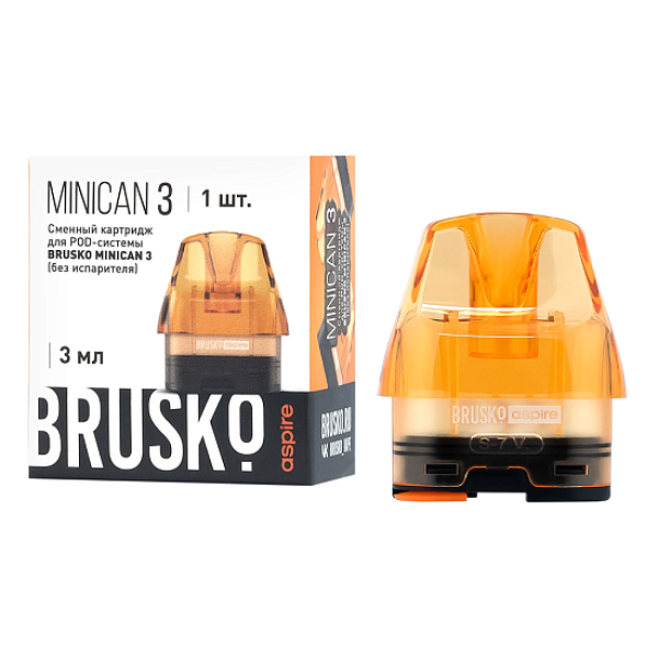 Сменный Картридж Brusko Minican 3, (Оранжевый), 3 Мл, Упак. 1 Шт в Екатеринбурге