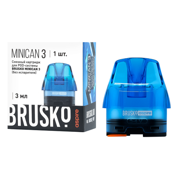 Сменный Картридж Brusko Minican 3, (Синий), 3 Мл, Упак. 1 Шт в Екатеринбурге