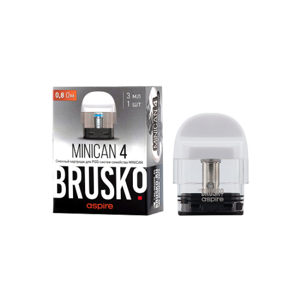 Сменный Картридж Brusko Minican 4 (3Мл) 0,8 Ом, Упак. 1 Шт белый в Екатеринбурге