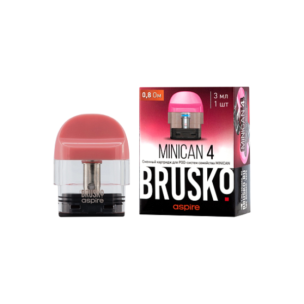 Сменный Картридж Brusko Minican 4 (3Мл) 0,8 Ом, Упак. 1 Шт розовый в Екатеринбурге