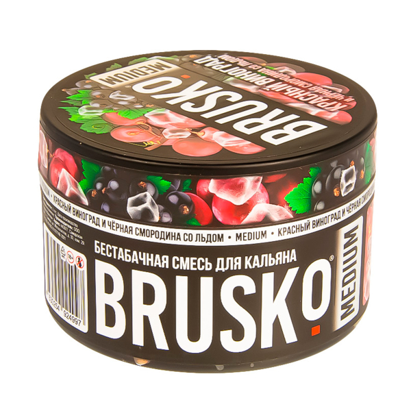 Смесь Brusko Medium Красный Виноград И Чёрная Смородина Со Льдом  250 гр в Екатеринбурге