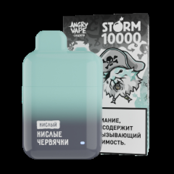 Электронка Angry Vape  Storm Кислые Червячки 10000 затяжек в Екатеринбурге