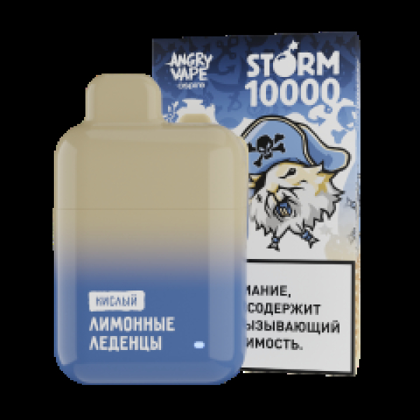 Электронка Angry Vape  Storm Лимонные Леденцы 10000 затяжек в Екатеринбурге
