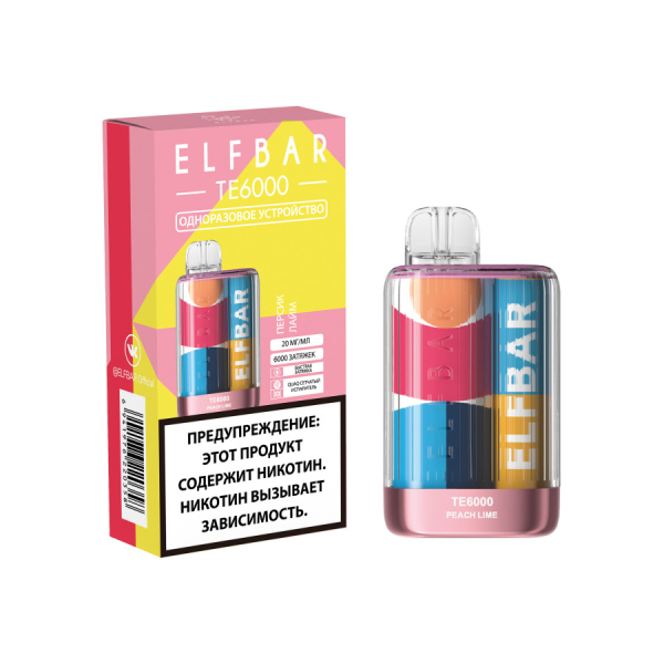 ЭСДН ELF BAR Te Персик Лайм 6000 затяжек в Екатеринбурге