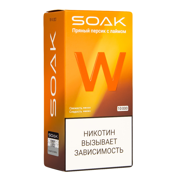Электронная сигарета Soak W Пряный Персик С Лаймом 10000 в Екатеринбурге