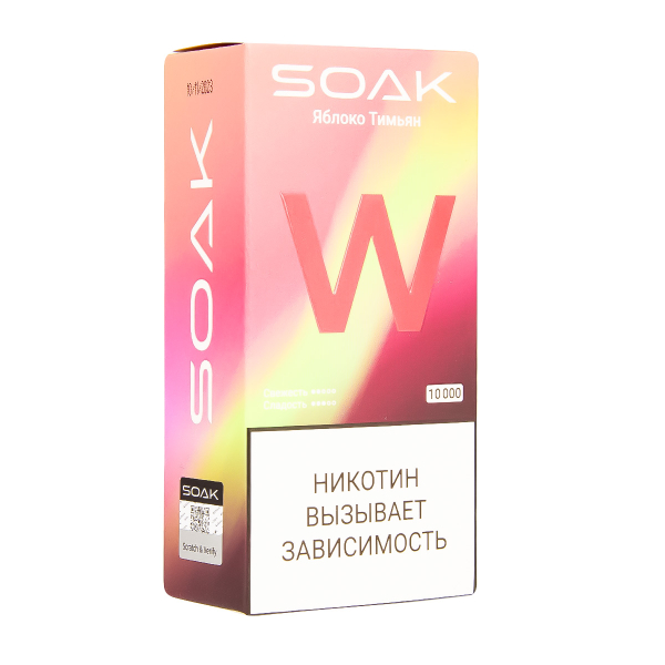 Электронная сигарета Soak W Яблоко Тимьян 10000 в Екатеринбурге