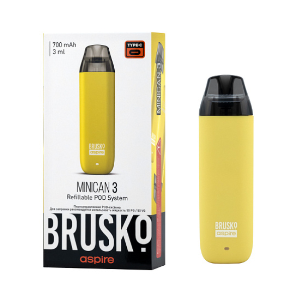 POD-система Brusko Minican 3 Жёлтый в Екатеринбурге