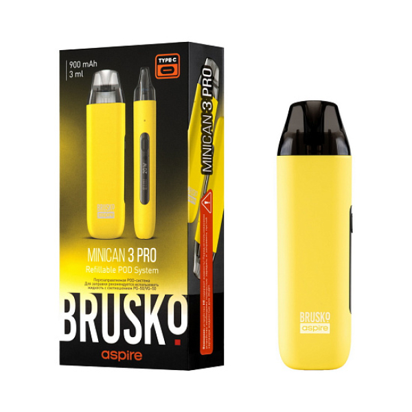 POD-система Brusko Minican 3 Pro желтый в Екатеринбурге
