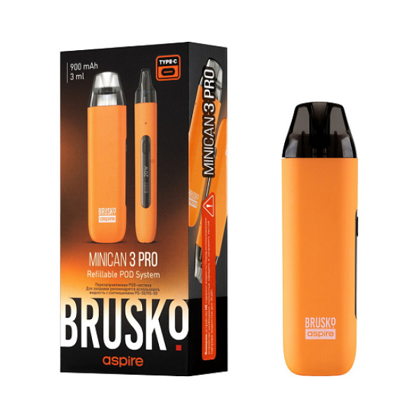 POD-система Brusko Minican 3 Pro оранжевый в Екатеринбурге