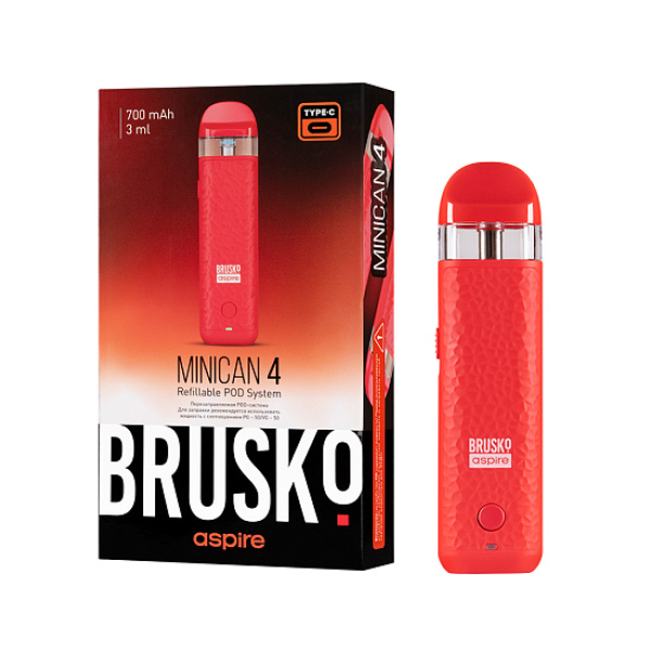 POD-система Brusko Minican 4 Красный в Екатеринбурге
