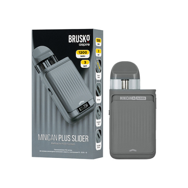 POD-система Brusko Minican Plus Slider Серый в Екатеринбурге
