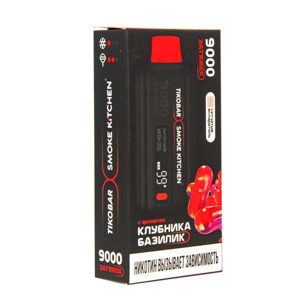 Электронка Tikobar X Smoke Kitchen Solo Клубника Базилик 9000 тяг в Екатеринбурге