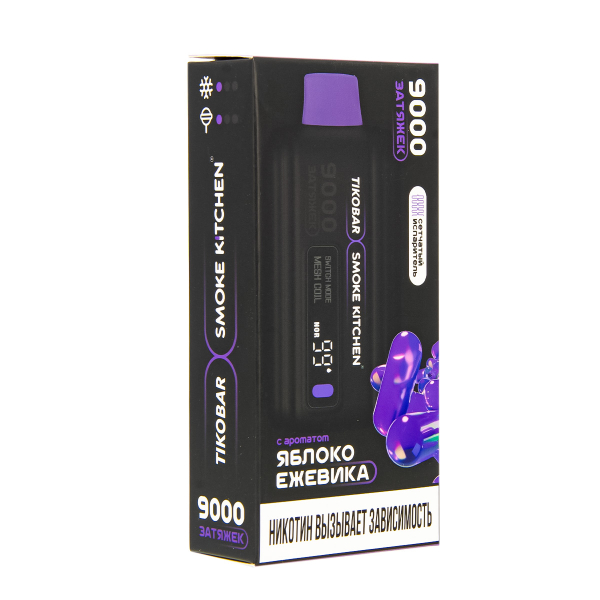 Электронка Tikobar X Smoke Kitchen Solo Яблоко Ежевика 9000 тяг в Екатеринбурге