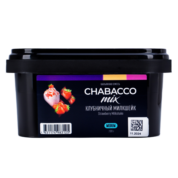 Бестабачная смесь Chabacco Mix Medium Strawberry Milkshake 200 грамм в Екатеринбурге