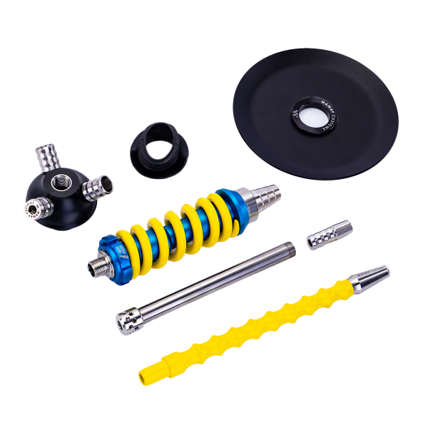 Кальян Mamay Customs Coilover Micro Голубой Жёлтый в Екатеринбурге
