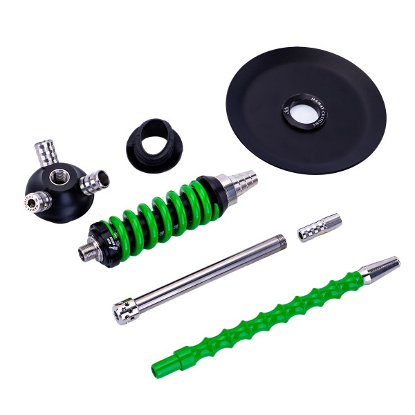 Кальян Mamay Customs Coilover Micro Чёрно Зелёный в Екатеринбурге