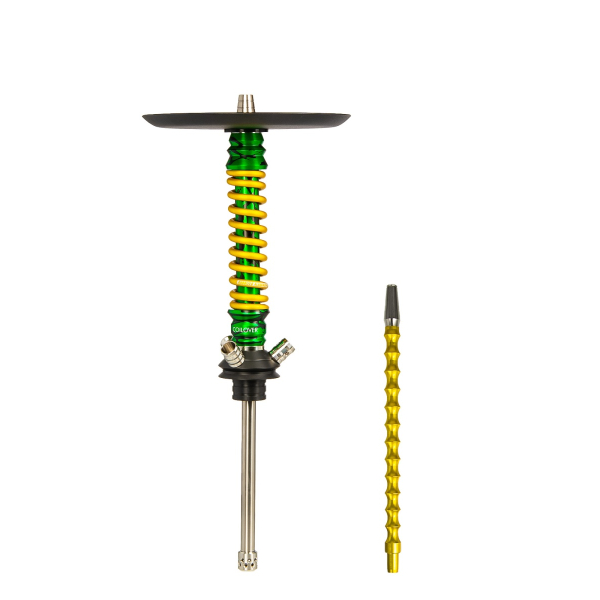 Кальян Mamay Customs Coilovers Mini Зелёный Сплеш Золотой в Екатеринбурге