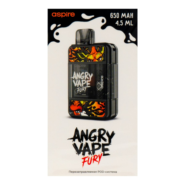 POD-система Brusko Angry Vape Fury 650 Mah Черный в Екатеринбурге