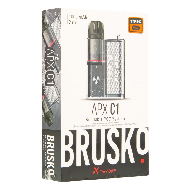 POD-система Brusko Apx C1 Серебристый Кристалл в Екатеринбурге