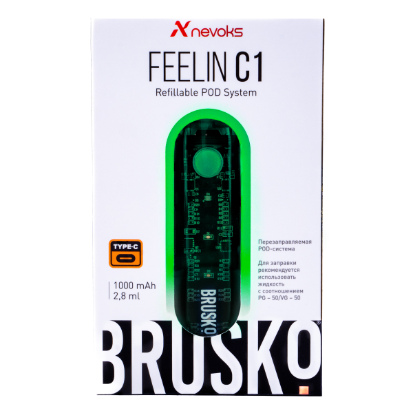 POD-система Brusko Feelin C1 Зеленый в Екатеринбурге