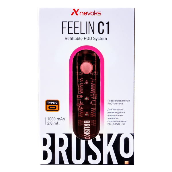 POD-система Brusko Feelin C1 Розовый в Екатеринбурге