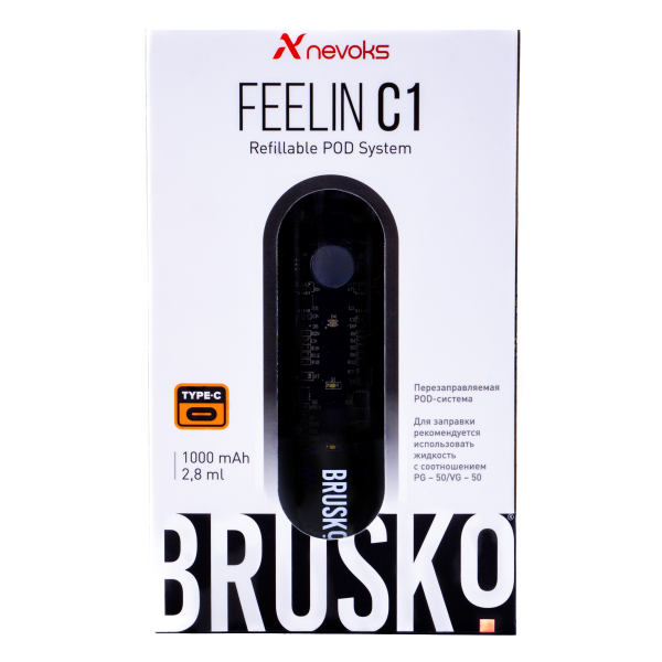 POD-система Brusko Feelin C1 Черный в Екатеринбурге