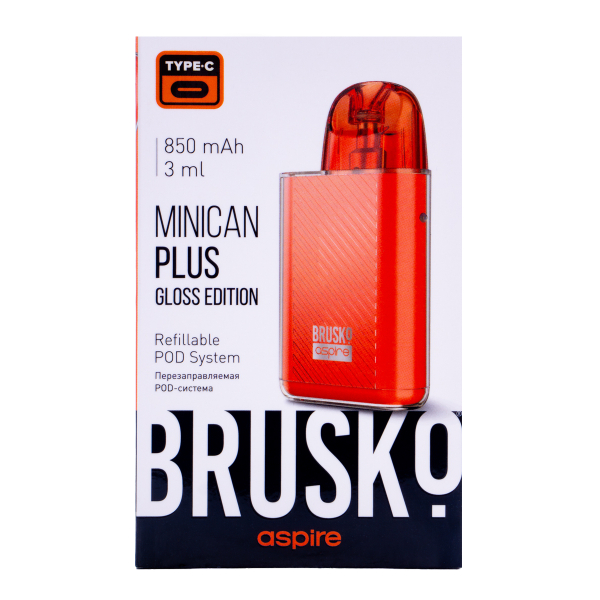 POD-система Brusko Minican Plus Gloss Edition Красный в Екатеринбурге