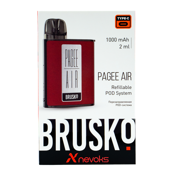 POD-система Brusko Pagee Air Crimson Red Красный в Екатеринбурге