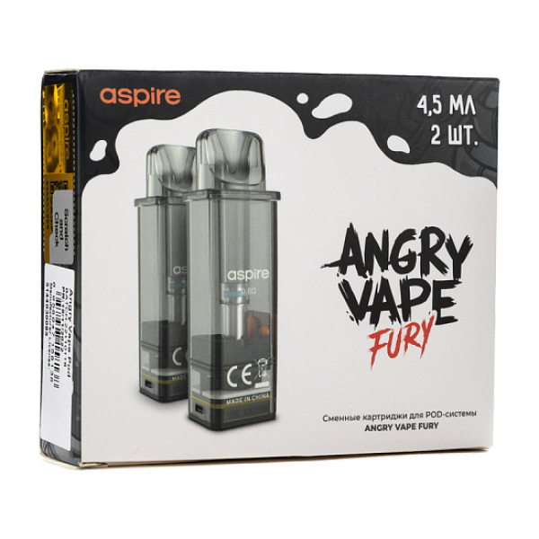 Картридж Angry Vape Fury 45 мл 0.8 Ом ( 2 шт.) в Екатеринбурге