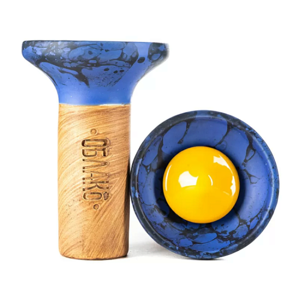 Чаша Облако Flow Yellow On Blue Black Marble в Екатеринбурге