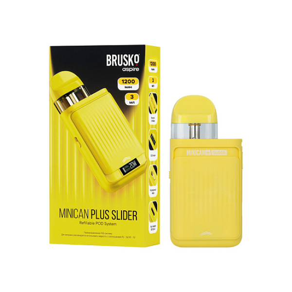 POD-система Brusko Minican      Plus Slider Жёлтый в Екатеринбурге