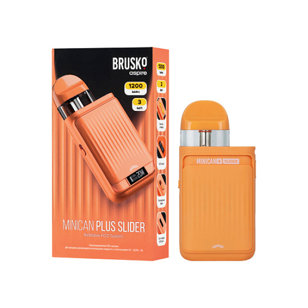 POD-система Brusko Minican      Plus Slider Оранжевый в Екатеринбурге