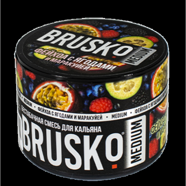 Бестабачная смесь Brusko Zero Фейхоа С Ягодами И Маракуйей 50 грамм в Екатеринбурге