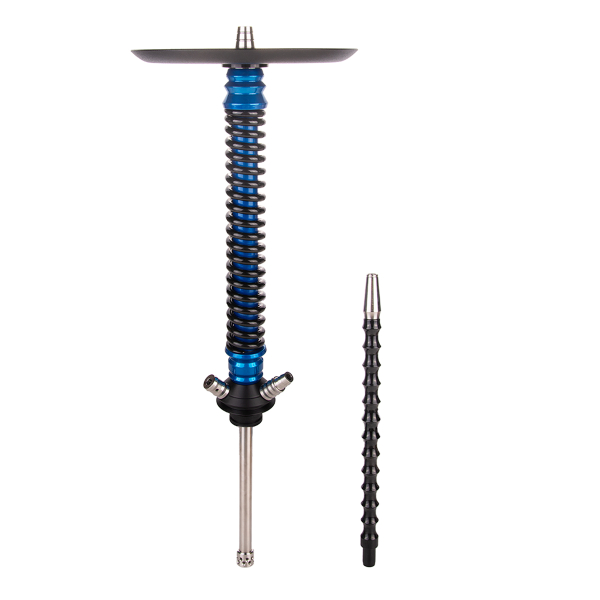 Кальян Mamay Customs Coilover Большой  Голубой Лак Чёрный в Екатеринбурге