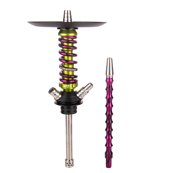Кальян Mamay Customs Coilover Micro   Салатовый Сплеш Пурпурный в Екатеринбурге