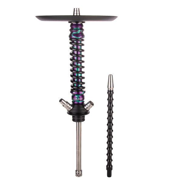 Кальян Mamay Customs Coilover Mini  Фиолетово Бирюзовый Сплеш Чёрный в Екатеринбурге