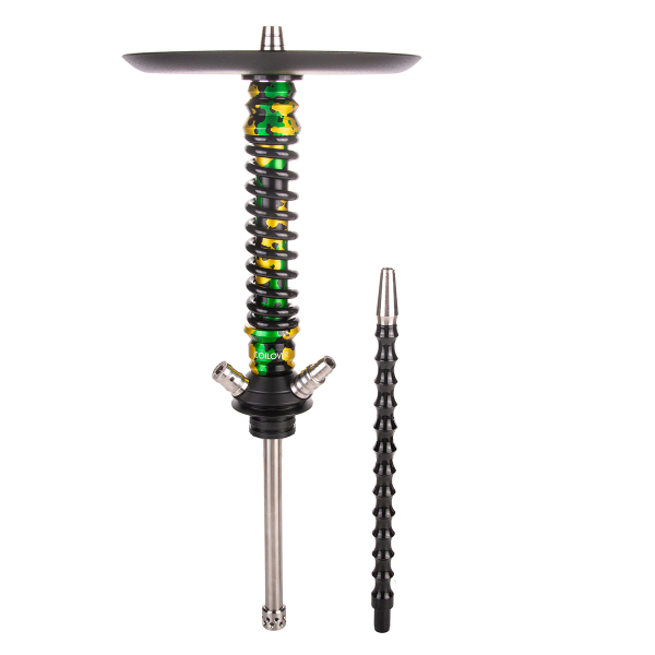 Кальян Mamay Customs Coilover Mini   Зелёный/золотой Камуфляж Черный в Екатеринбурге