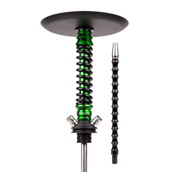 Кальян Mamay Customs Coilovers Mini Anod Green Splash Черный Глянец в Екатеринбурге