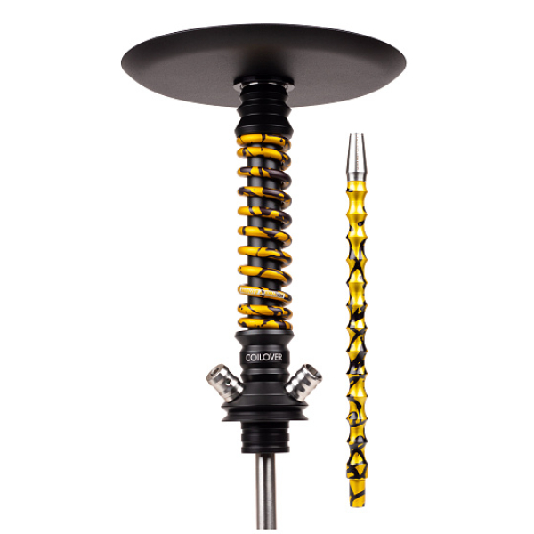 Кальян Mamay Customs Coilovers Mini Anod Черный Матовый Gold Splash в Екатеринбурге